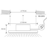  LED kupatilska ugradna svetiljka LED/7W/230V 4000K crna IP44 | Eponuda.com