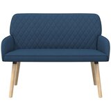  Dvosjed s nogama od punog drva 2-sjedalo Plava Lanena tkanina | shoptok.hr