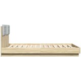 vidaXL Okvir za krevet s uzglavljem boja hrasta 120x200 cm drveni | shoptok.hr