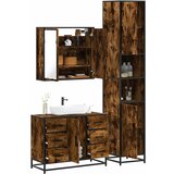 Maison Chic Kopalniški sestavi - Kopalniška garnitura 3-delna dimljeni hrast inženirski les, (21787049) | Shoptok.si