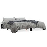  Okvir za krevet crni 200 x 200 cm konstruirano drvo i metal | shoptok.hr