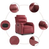  Električni naslanjač s funkcijo vstajanja vin. rdeče um. usnje, (20926725) | Shoptok.si