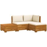  Set vanjskih sofa s jastukom 4 Komad Smeđa Čvrsto drvo akacije | shoptok.hr