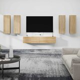  6-dijelni set TV ormarića boja hrasta sonome konstruirano drvo | shoptok.hr