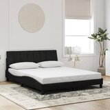  Okvir kreveta s LED-om bez madraca Hanko crni 160 x 200 cm baršunasti | shoptok.hr