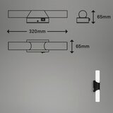 XXXL Briloner 2111-015 - LED osvetljenje za kupatilsko ogledalo LED/6,5W/230V 32 cm crna Slike