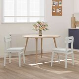  Stolac za blagovanje 2 pcs Bijelo Čvrsto drvo od gume | shoptok.hr