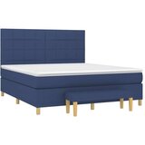  Box spring postelja z vzmetnico modra 180x200 cm blago, (20788856) | Shoptok.si