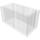 Gabionska sadilica čelična 180 x 90 x 100 cm srebrna | shoptok.hr