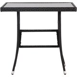  Vrtni stol crni 80 x 80 x 74 cm od poliratana | shoptok.hr