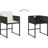 Vrtna jedilna garnitura 9-delna z blazinami črn poli ratan, (21007927) | Shoptok.si