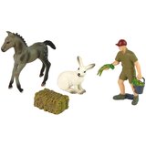 Animal Figurine Set Horse Grey Hare Farmer | shoptok.hr