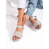 Sergio Leone Openwork platform sandals gray by | Shoptok.si
