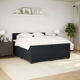 vidaXL Box spring postelja z vzmetnico črna 200x200 cm žamet | Shoptok.si
