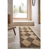 Flair Rugs Ročno tkan tekač iz mešanice jute v rjavi in naravni barvi 80x230 cm Effie Diamond – | Shoptok.si