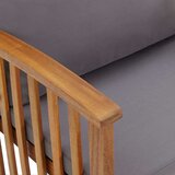  Klupa s jastucima 119 cm od masivnog bagremovog drva | shoptok.hr