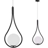 Toolight Luster od staklene kugle s spiralnim visećim svjetlom G111-1W crna E27 | shoptok.hr