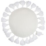 J-Line Blazine COUSSIN ROND FLO POLYE BLA (45x45x14cm) Bela | Shoptok.si