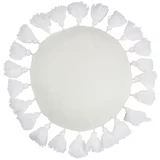 J-Line coussin rond flo polye bla (45x45x14cm) bijela
