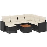  The Living Store Vrtna sedežna garnitura 8-delna z blazinami črn poli ratan - Vrtna Sedežna Garniture, (21449693) | Shoptok.si