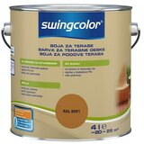 SWINGCOLOR Boja za pod (Smeđa, 4 l, Svilenkasti sjaj) Cijene