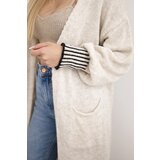 Kesi Włoski Cardigan with pockets dark beige | shoptok.hr