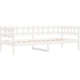  Dnevni ležaj bijeli 90 x 200 cm od masivne borovine | shoptok.hr