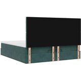  Okvir kreveta s madracima tamnozeleni 200x200cm baršunasti | shoptok.hr