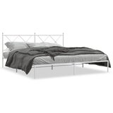 Metalni okvir za krevet s uzglavljem bijeli 180x200 cm | shoptok.hr
