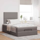 vidaXL Otomanski posteljni okvir z vzmetnico taupe 120x190 cm blago, (21609409) | Shoptok.si