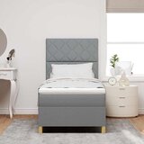  Krevet s opruga kutije Svijetlo siva 90 x 200 cm tkanina | shoptok.hr