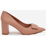 Boto Heels With Decoration Dark Beige Celira | shoptok.hr