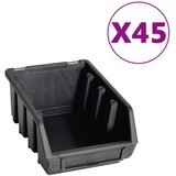  96-dijelni set kutija za pohranu sa zidnim pločama crveno-crni | shoptok.hr