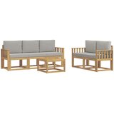  Set vanjskih sofa 6 pcs Bijela i svjetlosiva 59 x 59 x 37 cm | shoptok.hr