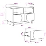  TV stalak 60 x 34.5 x 40 cm Crna Konstruirano drvo - Crna 60 x 34.5 x 40 cm | shoptok.hr