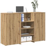 vidaXL sprejemna miza artisan hrast 155x50x103,5 cm inženirski les | Shoptok.si