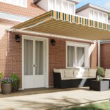 vidaXL Automatska uvlačiva tenda zelena i žuta 500x300 cm, zamjenski materijal za tendu za okvir 5x3 m zelena i žuta | shoptok.hr