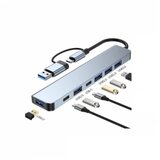 E-green adapter USB/USB(C)-USB3+3*USB2+SD/TF+PD+Audio (8 u 2) | ePonuda.com