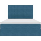  Krevet S LED lampica s pohranom Tamno plava 140 x 190 cm Baršun | shoptok.hr