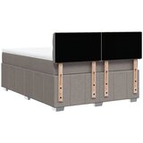  Krevet s oprugama i madracem smeđesivi 160x200 cm tkanina | shoptok.hr