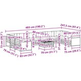  Setovi sofa 11 kom. Čvrsto drvo akacije | shoptok.hr