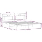  Posteljni okvir brez vzmetnice hrast 183x213 cm inženirski les, (21829171) | Shoptok.si