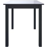  Jedilna miza črna 114x71x75 cm trden les kavčukovca, (20625187) | Shoptok.si