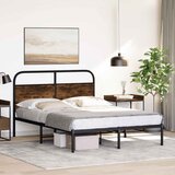  Okvir kreveta bez madraca dimljena boja hrasta 120x200cm drveni | shoptok.hr