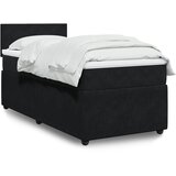 Maison Chic Box spring postelja - Vzmetna postelja z vzmetnico črn 90x190 cm žamet SL23230, (21880587) | Shoptok.si