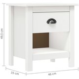  Noćni ormarići Hill 2 kom 46 x 35 x 49,5 cm od masivne borovine | shoptok.hr