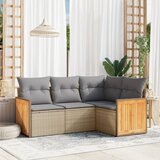  4-dijelni set vrtnih sofa s jastucima bež od poliratana | shoptok.hr