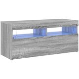 TV ormarić s LED svjetlima boja sivog hrasta sonome 90x35x40 cm | shoptok.hr