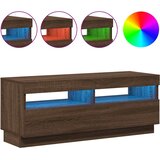 TV ormarić s LED svjetlima boja smeđeg hrasta 100 x 35 x 40 cm | shoptok.hr