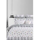 Mila Home Bela/siva 4-delna podaljšana posteljnina za zakonsko posteljo iz renforce bombaža z rjuho 200x220 cm – Cene